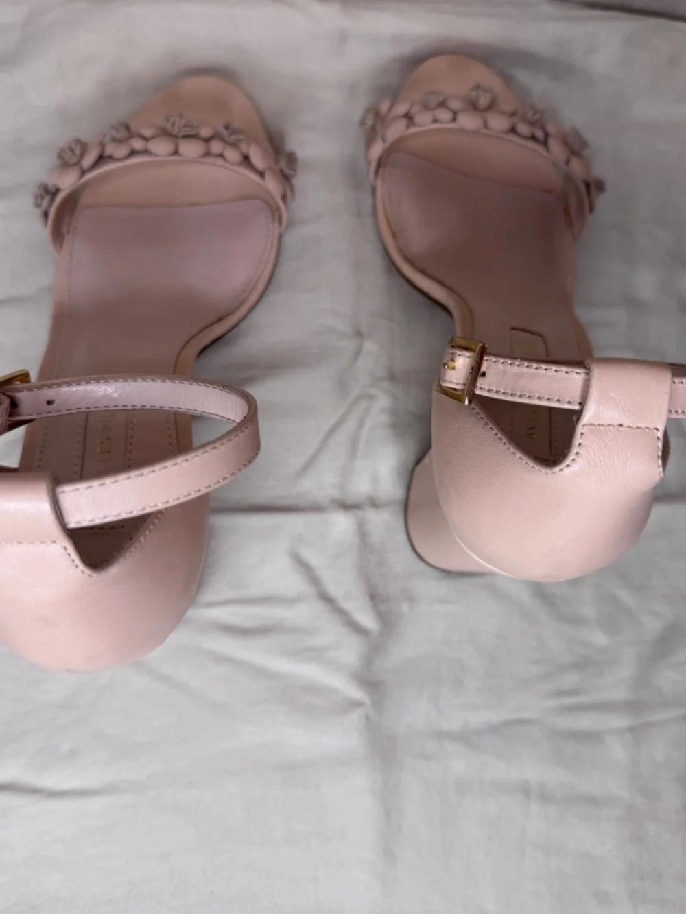 Gorgeous Avec Les Filles Soft Pink Square Heel With Ankle Strap